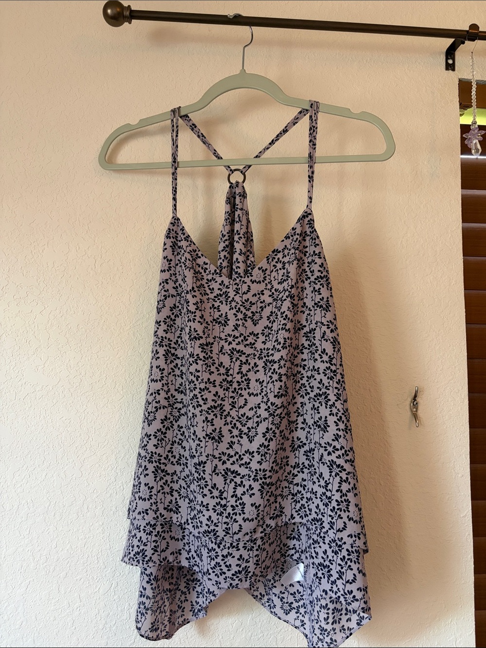 Maurices Floral Handkerchief Hem Sleeveless Blouse